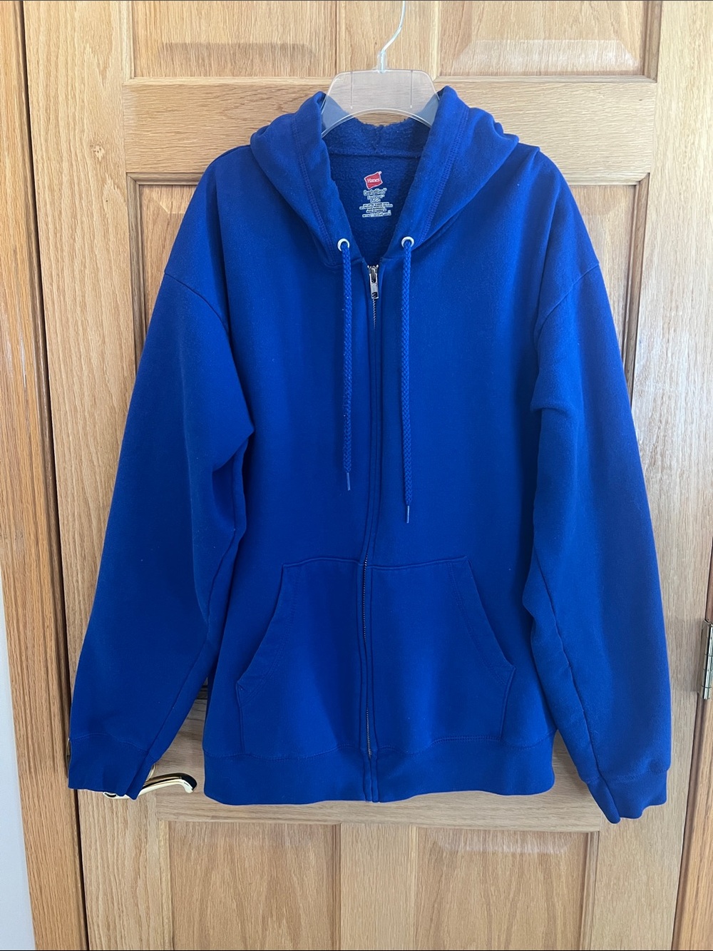 Hanes Royal Blue Full-Zip Hooded Sweatshirt